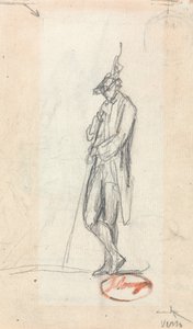 Una figura masculina de pie de George Romney
